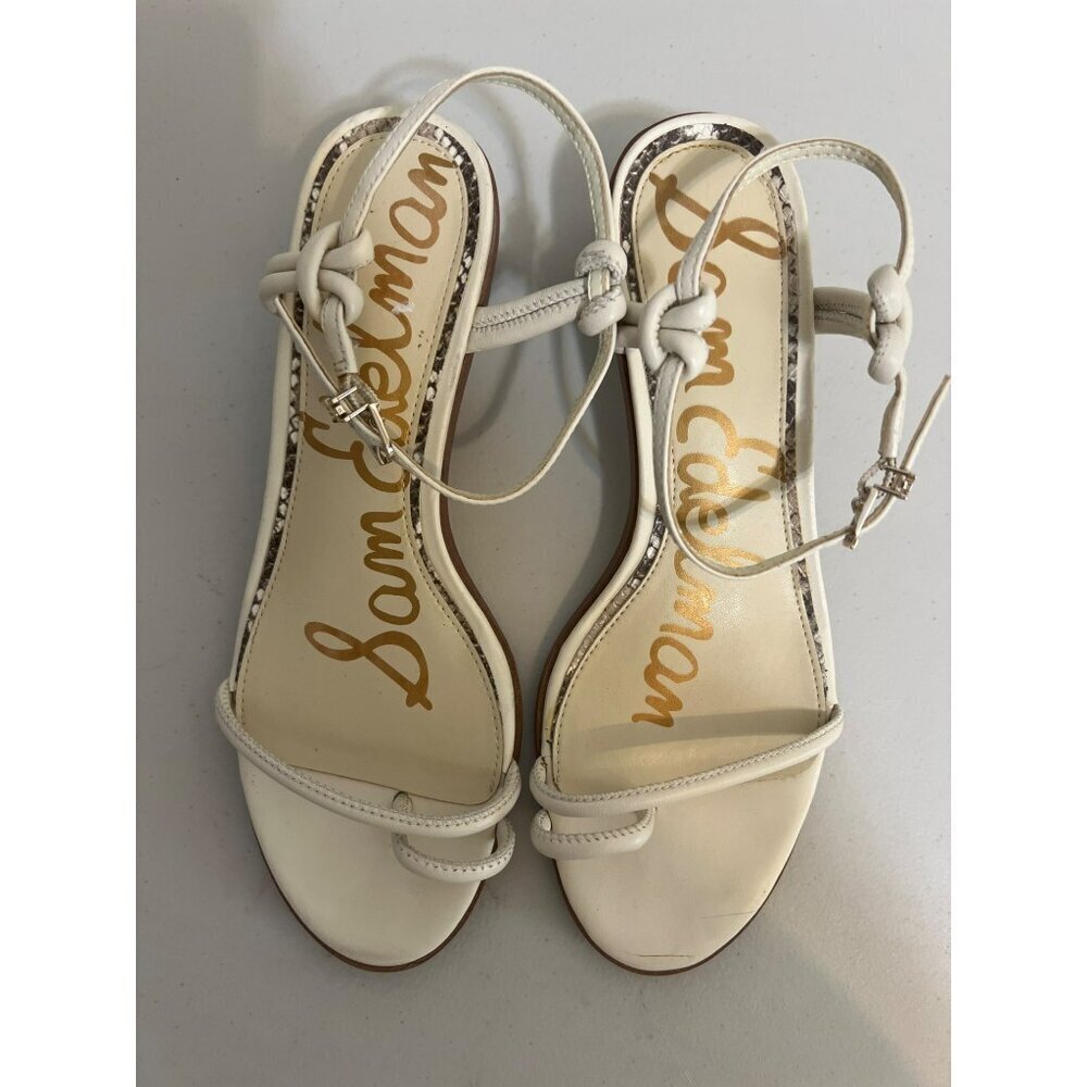 Sam Edelman Isle Sz 7 Heeled Sandals Snake Print Heel
